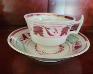 19th Century Pink Luster Tea Cup