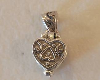 Silver box pendant