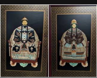 Paid of Chinese Ancestors Wall Hanging