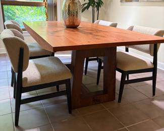 Custom mad Erik Organic dining table. Chairs and decor not included.