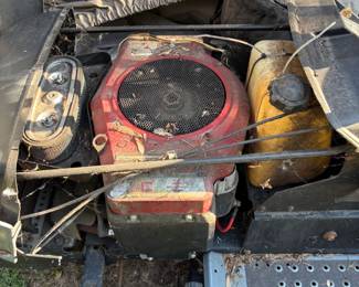 close up of riding mower