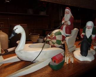 Vintage Hand Carved Christmas Items