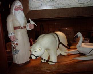 Hand Carved Vintage Christmas Items