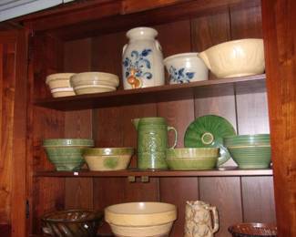 Great Pottery Inside Cabinet
