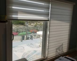 Sliding glass door blinds with remote control