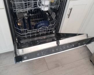 GE dishwasher with stainless steel interior