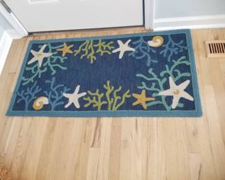 Coarl & starfish foyer rug