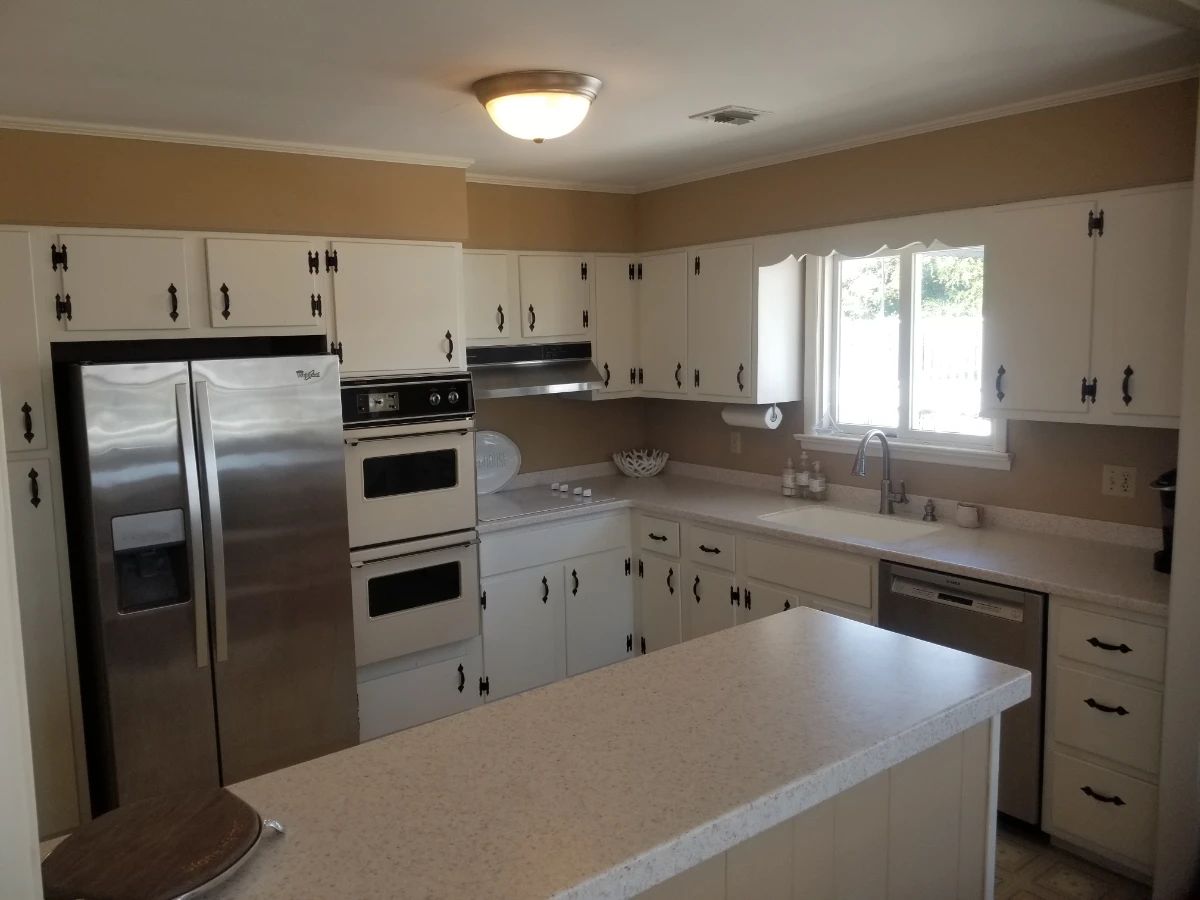 Classic wood cabinets - perfect for a she shed or man cave