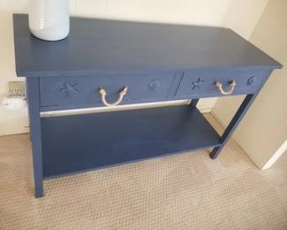 Coastal blue foyer table