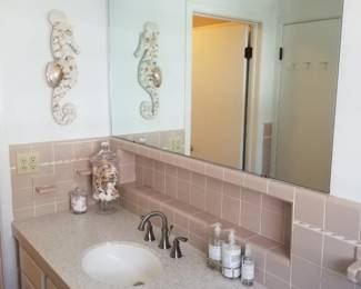 Bath vanity; mirror; vanity lights