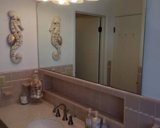 Bath vanity; mirror; vanity lights