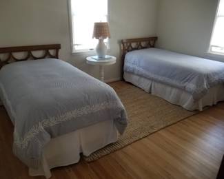 Sturdy wood twin beds