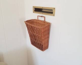 Wall basket; mail slot