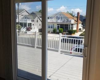 Sliding glass doors; vertical blinds