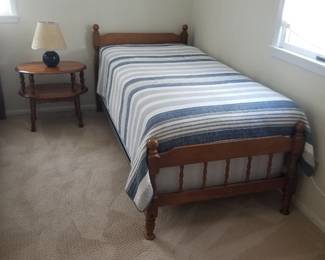 Ethan Allen bedroom furnishings. Twin beds - 2 available, End table