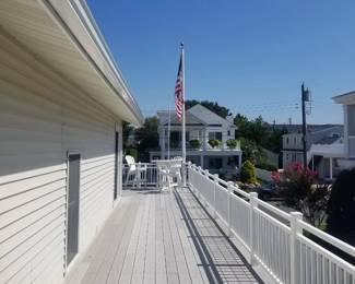 Vinyl railing; flagpole