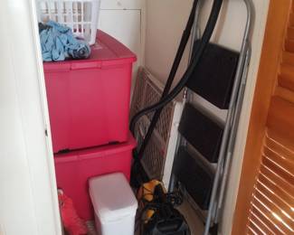 Step ladder; household supplies