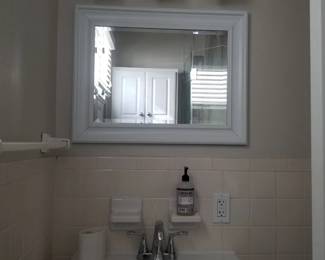 Vanity lights; mirror