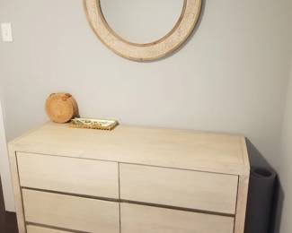 Queen bedroom suite by Pottery Barn: dresser; mirror