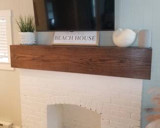 TV with bracket; beachy decor