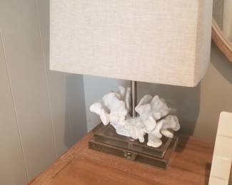 Faux coral table lamp - two available