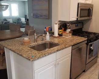 Condo size kitchen has all the essentials