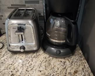Oster toaster; Mr. Coffee coffeemaker