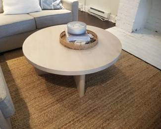 Coffee table; rug
