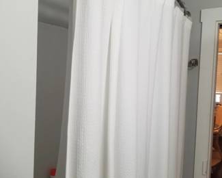 Shower curtain & curved rod