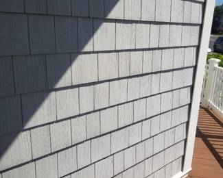 Cedar Impressions siding - light gray