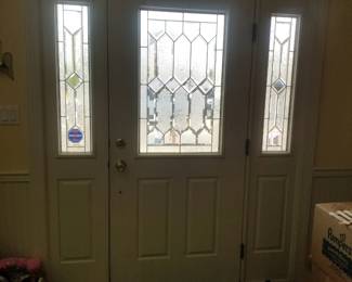 Entry door with side lights - interior view