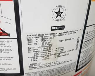 50-gallon GAS hot water heater