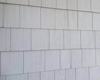 Cedar Impressions siding - light gray