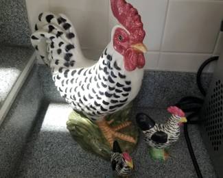 Ceramic roosters