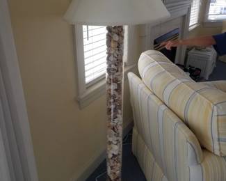 Shell-filled floor lamp