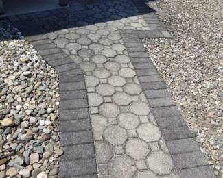 Hardscape pavers; gravel