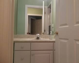 Bath vanity; mirror; lights