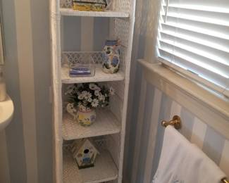 Wicker etagere