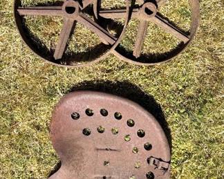 Antique Tractor Seat And Wheels