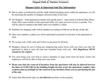 One Day SaleApartment Terms Condition