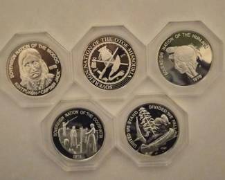 1976FranklinMintIndianTribalNations999SilverProofRounds