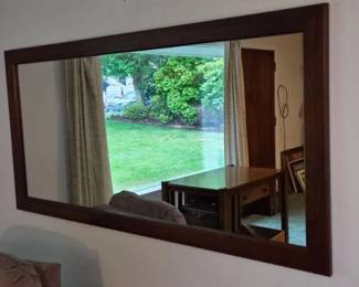 LargeRectangularWoodFramedWallMirror