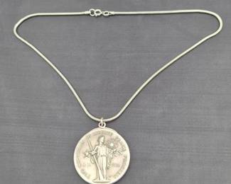 Silver Coin Necklace