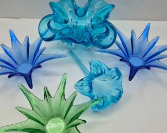 AtomicCandleHoldersArtGlassDishFlower