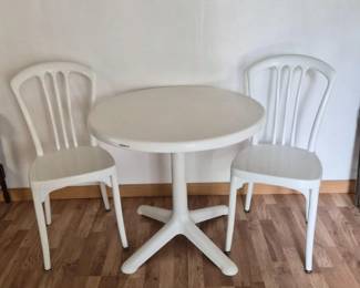 AllibertFoldingTableTwoChairsSetMadeinFrance
