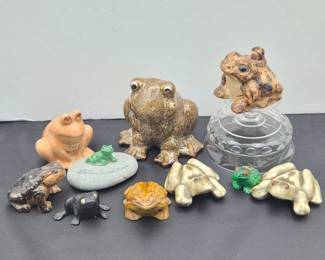 CeramicStoneMiniFrogFigurineCollection
