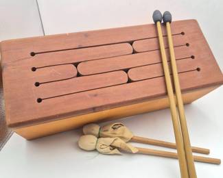 WoodenTongueDrumHandcraftedPercussionInstrument