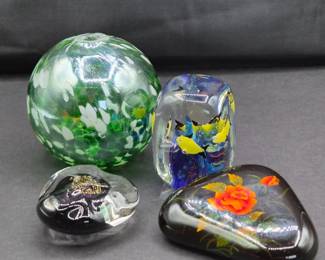 GlassDecorMixGardenFloatFishSceneArtGlass