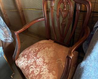 Vintage Upholstered Chair and Matching Loveseat