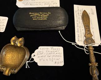 Solid Brass Owl Trinket Dish